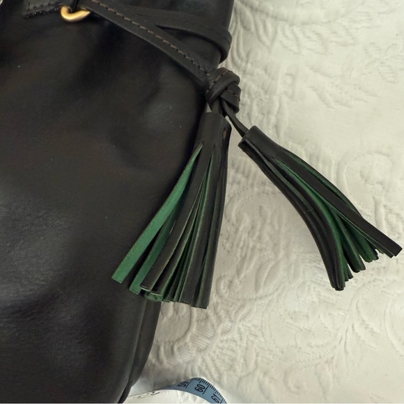 Dooney & Bourke RARE Florentine Black and Gold Leather Satchel Handbag - Picture 8 of 14